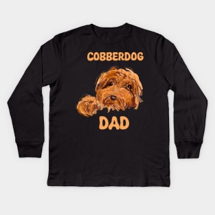 Australian Cobberdog puppy dad Kids Long Sleeve T-Shirt